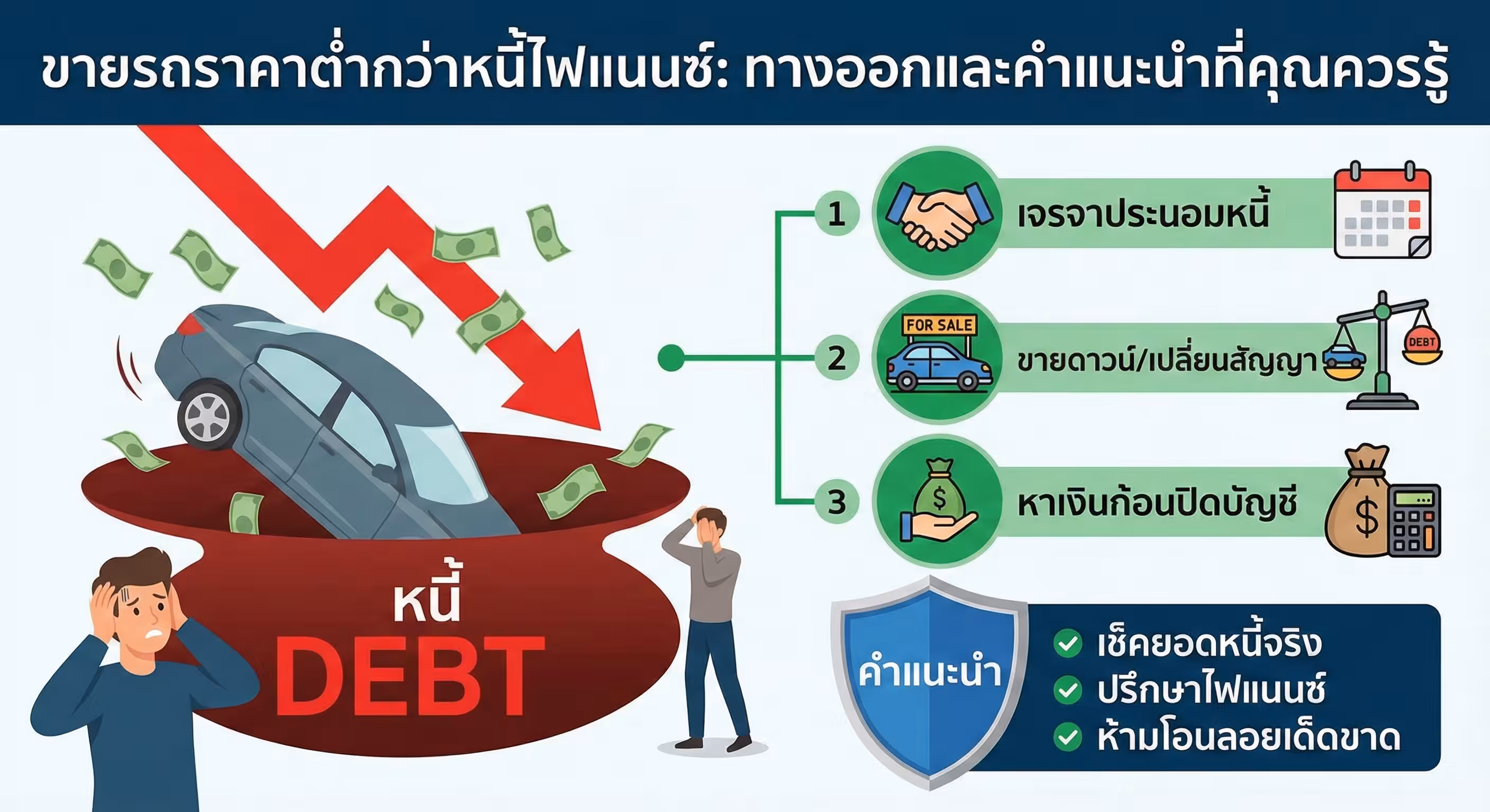ขายรถราคาต่ำกว่าหนี้ไฟแนนซ์: ทางออกและคำแนะนำที่คุณควรรู้